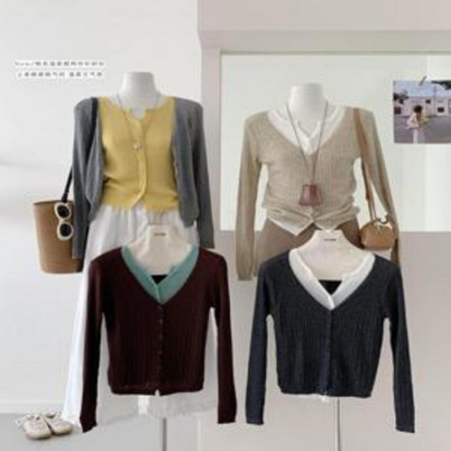 여성용 긴소매 가디건