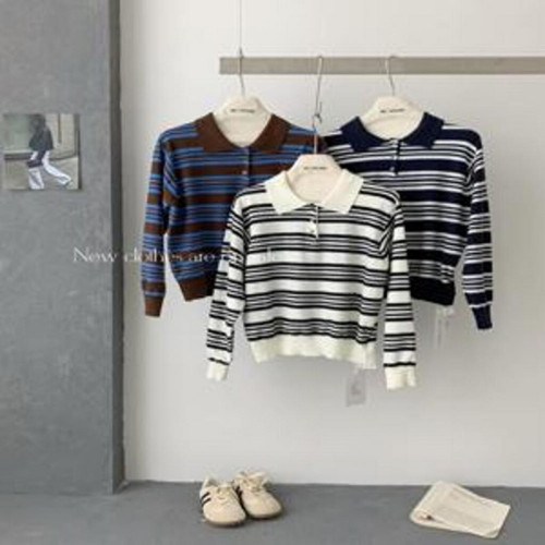 여성용 긴소매 니트