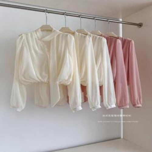 여성용 긴소매 블라우스