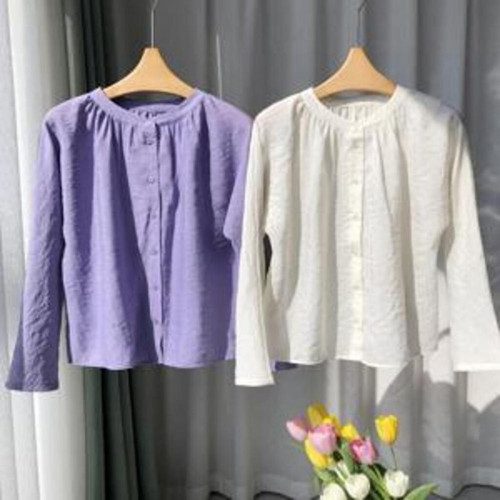 여성용 긴소매 블라우스