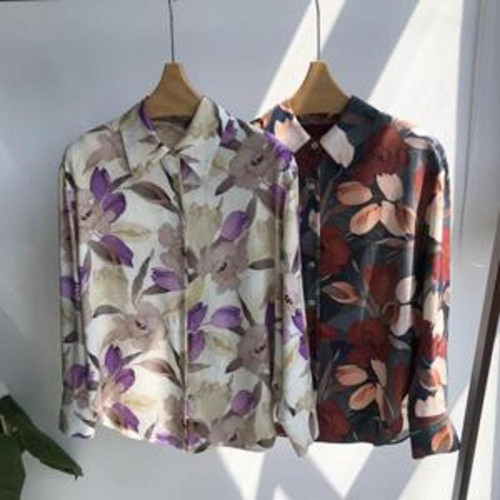 여성용 긴소매 블라우스