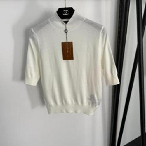 여성용 반소매 니트