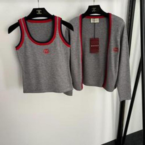 여성용 긴소매 가디건 세트