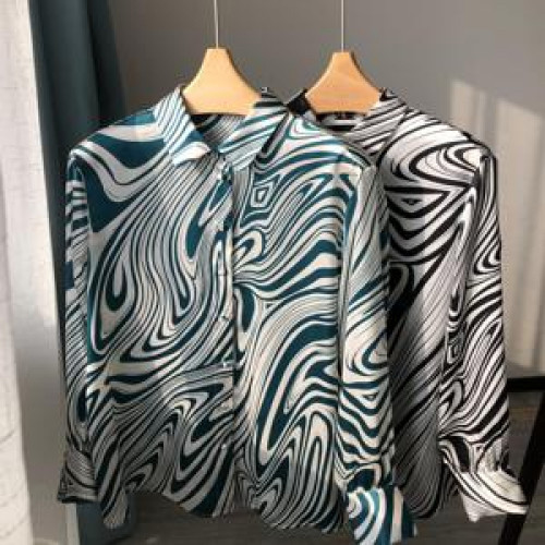 여성용 긴소매 블라우스