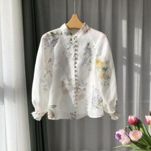 여성용 긴소매 블라우스